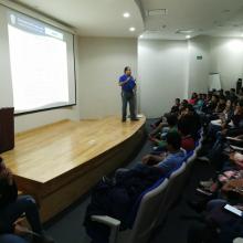 Presentación de carrera durante la jornada de inducción